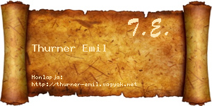 Thurner Emil névjegykártya
