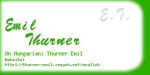 emil thurner business card